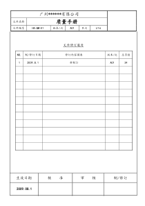 汽车行业TS16949认证质量手册2015版