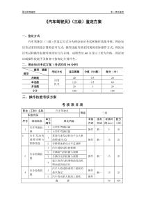 汽车驾驶员_三级_鉴定方案