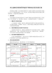 河北省廊坊市教育局市级骨干教师培训项目实施方案