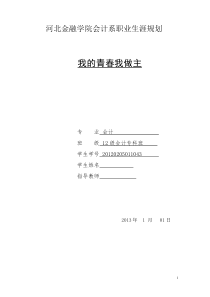 河北金融学院职业生涯策划书