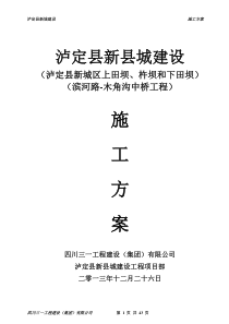 泸定县新城建设工程-滨河路-木角沟中桥工程施工方案