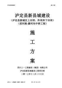 泸定县新城建设工程-滨河路-磨河沟中桥工程施工方案