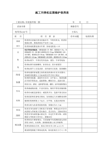 施工升降机定期维护保养表