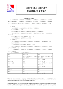 流感和感冒的区别