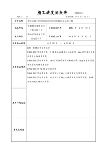 施工进度周报表