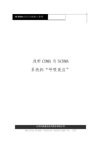 浅析CDMA与SCDMA