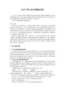 浅析IPv6下的+DNS系统