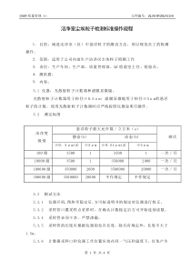 无尘洁净室尘埃粒子检测标准操作规程