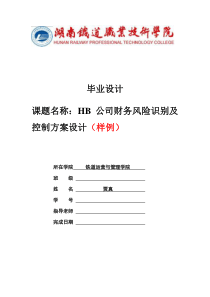 样例2(HB公司财务风险识别及控制方案设计)