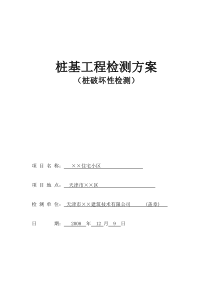 桩基工程破坏性检测方案1