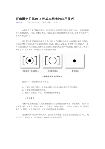 正确曝光的基础3种基本测光的应用技巧