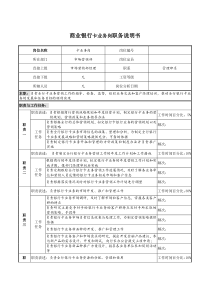 商业银行卡业务岗职务说明书