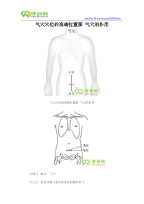 气穴穴位的准确位置图气穴的作用