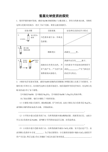 氢氧化钠的变质探究题