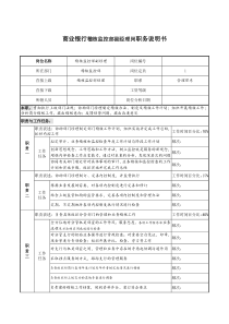 商业银行稽核监控部副经理岗职务说明书