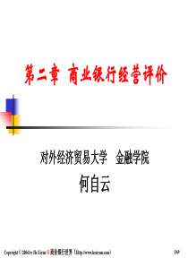 商业银行经营评价（英文版）