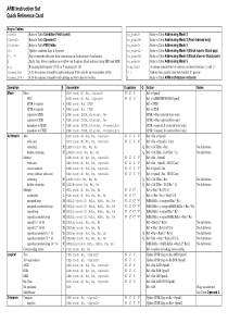 ARM指令速查手册