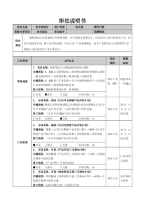 技术部长职位说明书