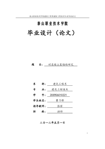 曹乃锋(已修改)对混凝土裂缝的研究