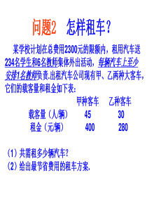 最佳方案问题2怎样租车