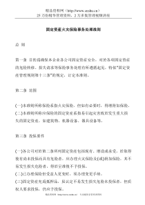 固定资産火灾保险事务处理准则