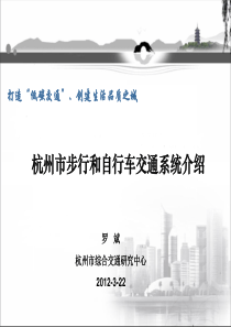 罗斌打造“低碳交通”、创建生活品质之城--杭州市步行