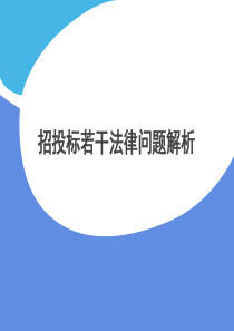 招投标若干法律问题解析.