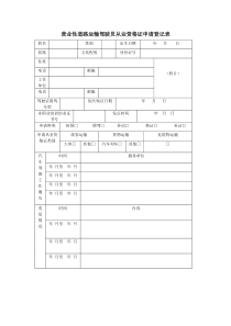 营业性道路运输驾驶员从业资格证申请登记表