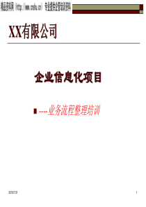 企业信息化项目业务流程整理培训(1)