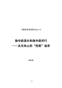 指令级流水指令级并行