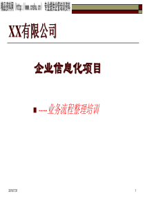 企业信息化项目业务流程整理培训