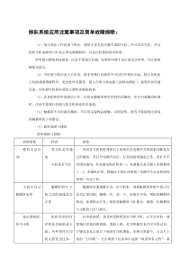 排队应用注意事项及简单故障排除2010