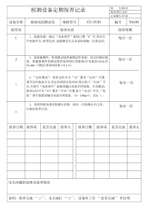 接地电阻保养记录0022