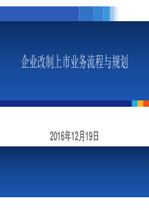 企业改制上市业务流程与规划XXXX1219(修改版)