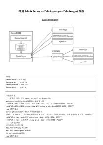 搭建ZabbixServer----Zabbix-proxy-----Zabbix-agent架构