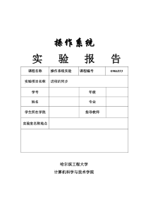 操作系统实验进程的同步