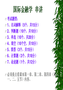 国际金融学XXXX串讲