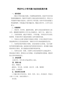 李店中心小学课外兴趣小组活动实施方案