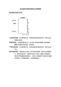 收料缓冲使用说明及注意事项