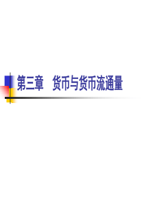 政治经济学第3章(货币与货币流通量).