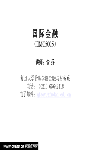 国际金融讲义(复旦大学)