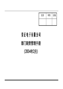 某公司部门职责管理手册-10页