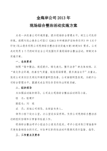 某某公司现场综合治理实施方案