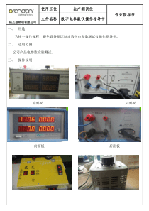 数字电参数仪操作指导书