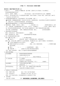 新教材人教版八年级下历史与社会全册复习提纲填空形式