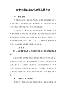 新泰联通企业文化建设方案