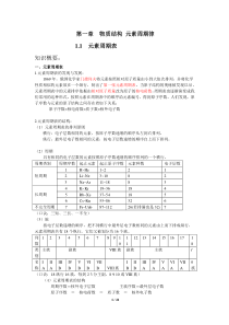 必修二第一章物质结构元素周期律知识点总结