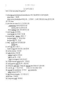 新版2013年七年级英语下册(1-6)单元重点短语和句型复习