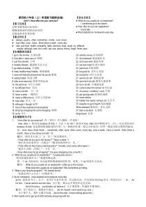 新目标八年级英语上册语法知识总结