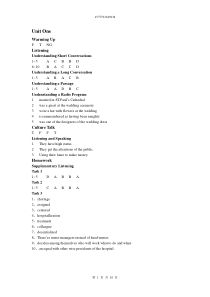 新视野大学英语第二版第四册听说教程详细答案(含homework)